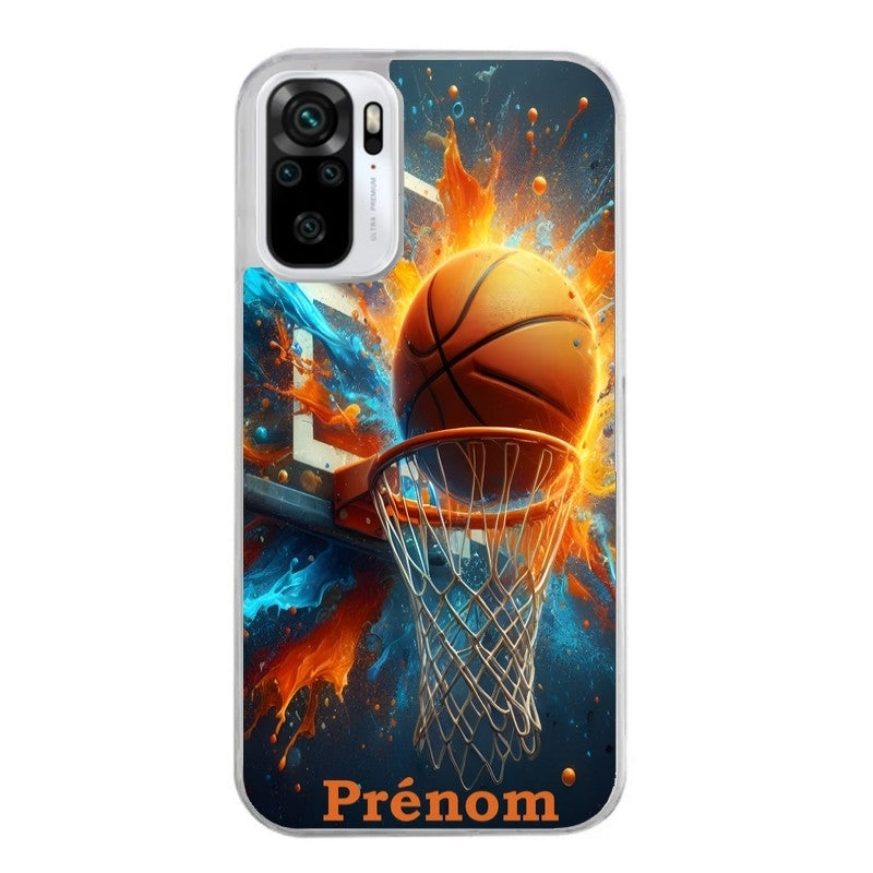 Coque taperso pour Redmi Note 10 4G 5G PRO 10S avec motif basket ball color personnalise protection antichoc personnalisée