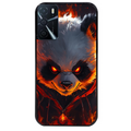 Coque noire taperso pour OPPO A16 et A16S avec motif panda very angry protection antichoc personnalisée