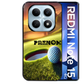 Coque noire taperso pour Redmi Note 15 et PRO PLUS 4G 5G avec motif golf personnalisee protection antichoc personnalisée