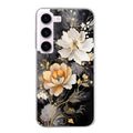 Coque taperso pour galaxy A04S A14 A34 A54 avec motif fleur blanche protection antichoc personnalisée