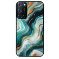 Coque noire taperso pour OPPO Reno 8 LITE avec motif marbre vert protection antichoc personnalisée