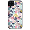 Coque noire taperso pour galaxy A22 A32 A52 A52S 4G 5G  avec motif jungle et fleur rose protection antichoc personnalisée