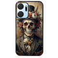 Coque noire taperso pour Honor X7A avec motif tete de mort chapeau protection antichoc personnalisée