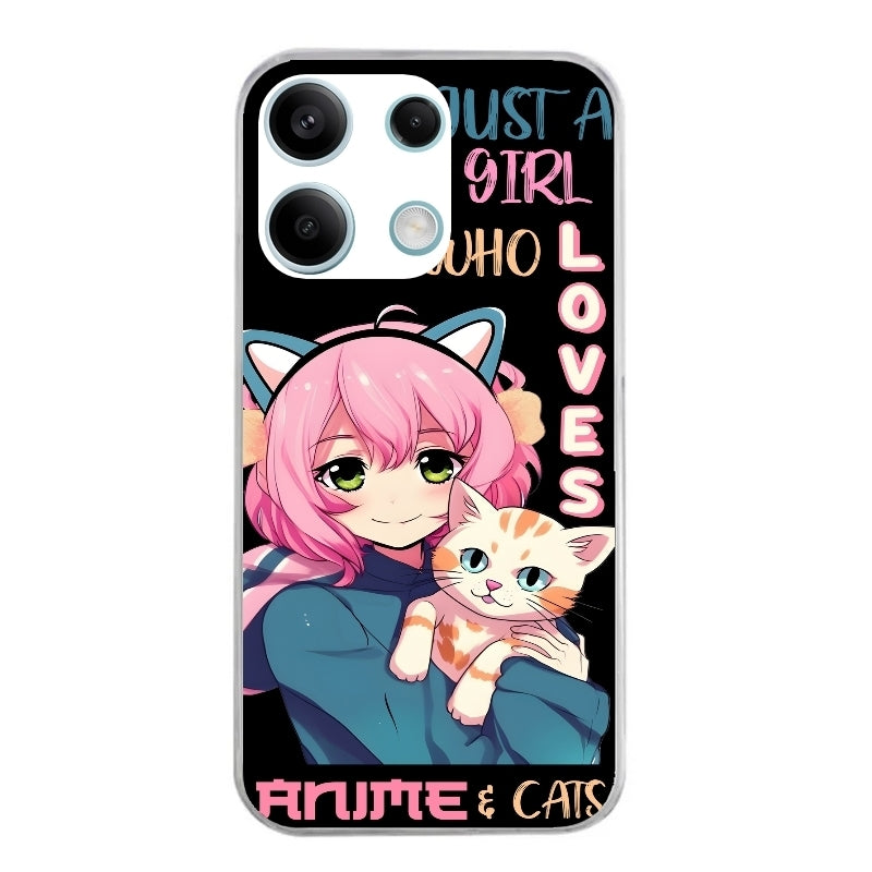 Coque taperso pour POCO X6 5G avec motif anime et chat protection antichoc personnalisée