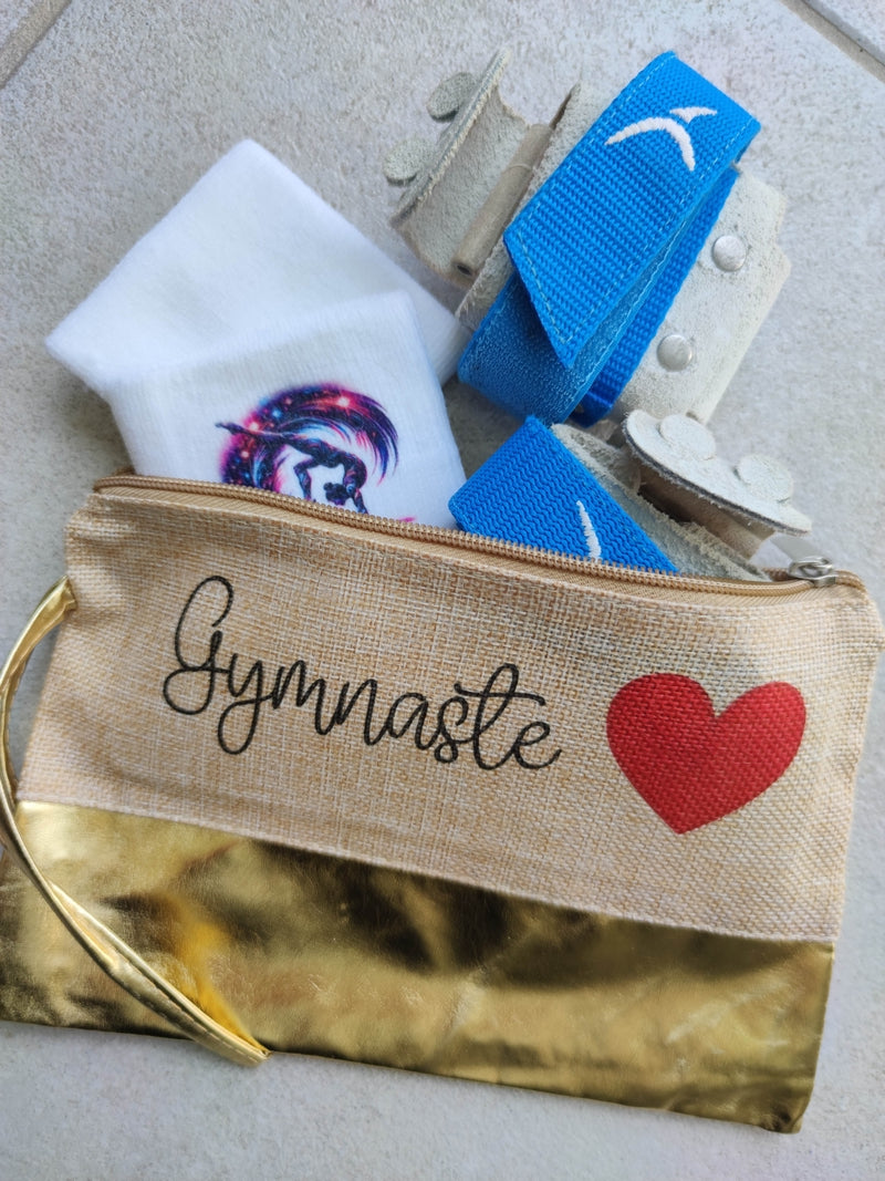 Pochette personnalisée copine formidable en jute et doré