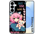 Coque noire taperso pour galaxy S26 et PLUS ULTRA FE avec motif anime et chat protection antichoc personnalisée