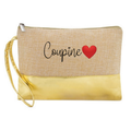 Pochette coupine copine en jute et doré en jute et doré