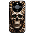 Coque noire taperso pour Honor X9A avec motif tete de mort leopard protection antichoc personnalisée