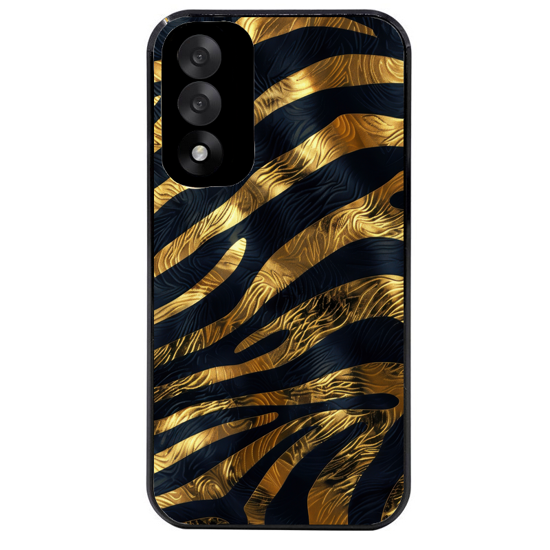 Coque noire taperso pour OnePlus Nord 5 avec motif zebre gold protection antichoc personnalisée