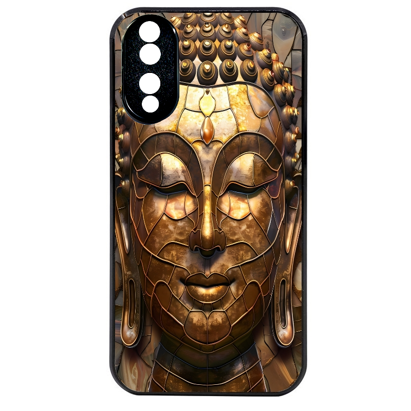 Coque noire taperso pour Honor 70 LITE 90 et LITE avec motif bouddha et mosaique protection antichoc personnalisée