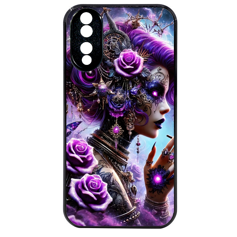 Coque noire taperso pour Honor 70 LITE 90 et LITE avec motif fee style steampunk protection antichoc personnalisée