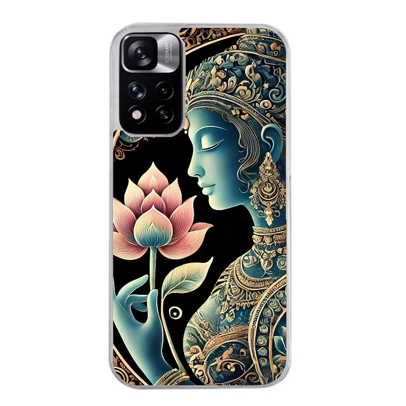 Coque taperso pour Redmi Note 12 4G 5G PRO 4G avec motif bouddha et lotus protection antichoc personnalisée
