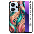 Coque noire taperso pour Redmi Note 13 PRO PLUS 5G avec motif effet fourrure leopard 2 protection antichoc personnalisée