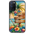 Coque noire taperso pour OPPO Reno 8 LITE avec motif tropical vacances protection antichoc personnalisée