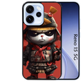 Coque noire taperso pour OPPO Reno 15 et F FS 5G avec motif panda et samourai protection antichoc personnalisée