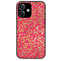 Coque noire taperso pour OPPO A40 avec motif leopard fuschia protection antichoc personnalisée