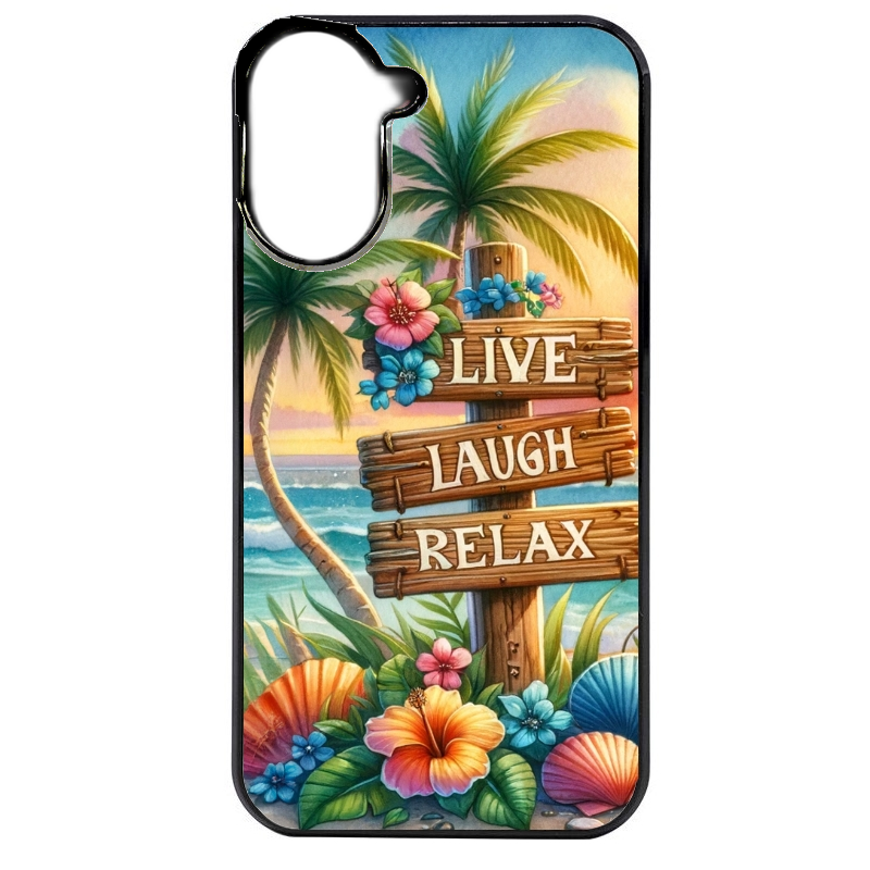 Coque noire taperso pour POCO C71 4G avec motif tropical vacances protection antichoc personnalisée