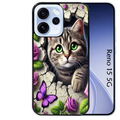 Coque noire taperso pour OPPO Reno 15 et F FS 5G avec motif chat papillon 3 protection antichoc personnalisée