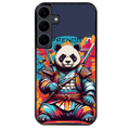Coque noire taperso pour galaxy Z Fold 6 et 7 avec motif panda katana personnalisee protection antichoc personnalisée