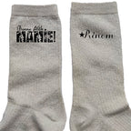 Chaussettes personnalisée paillettes crème motif bonne fëte mamie