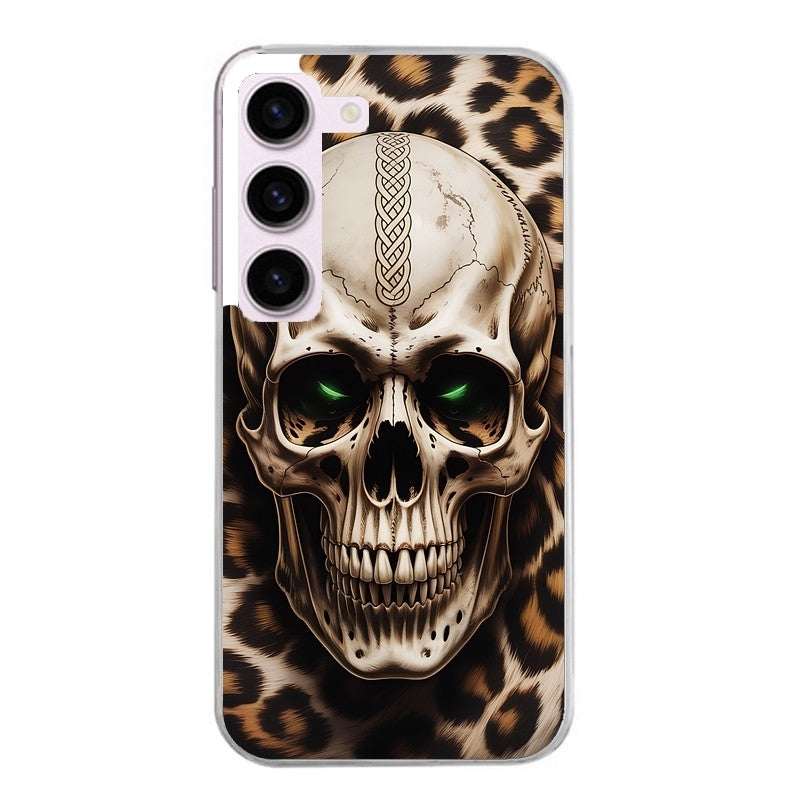 Coque taperso pour Galaxy A13 4G et 5G A23 A53 avec motif tete de mort leopard protection antichoc personnalisée