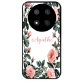 Coque noire taperso pour Magic 7 LITE et PRO avec motif cadre fleur pastel personnalisee protection antichoc personnalisée