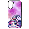Coque noire taperso pour POCO C71 4G avec motif licorne magic avec prenom protection antichoc personnalisée