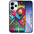 Coque noire taperso pour OPPO Reno 15 et F FS 5G avec motif padel raquette personnalisee protection antichoc personnalisée