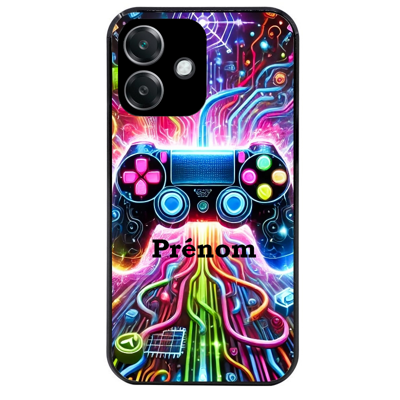 Coque noire taperso pour OPPO A40 avec motif gamer electro personnalisee protection antichoc personnalisée
