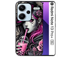 Coque noire taperso pour Redmi Note 13 PRO PLUS 5G avec motif anime et gothic boba protection antichoc personnalisée