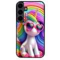 Coque noire taperso pour galaxy A07 A17 A27 A37 A57 avec motif licorne pop art protection antichoc personnalisée