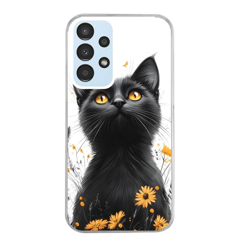 Coque taperso pour Galaxy A13 4G et 5G A23 A53 avec motif chat eyes protection antichoc personnalisée