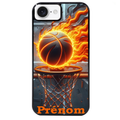 Coque noire taperso pour Iphone 17 17E AIR MAX PRO avec motif basket flamme personnalisee protection antichoc personnalisée