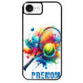 Coque noire taperso pour Iphone 16 16E PLUS MAX PRO avec motif tennis raquette personnalisee protection antichoc personnalisée