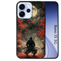 Coque noire taperso pour OPPO Reno 15 et F FS 5G avec motif samourai et katana protection antichoc personnalisée