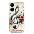 Coque taperso pour POCO C65 4G avec motif musique cle sol personnalisee protection antichoc personnalisée