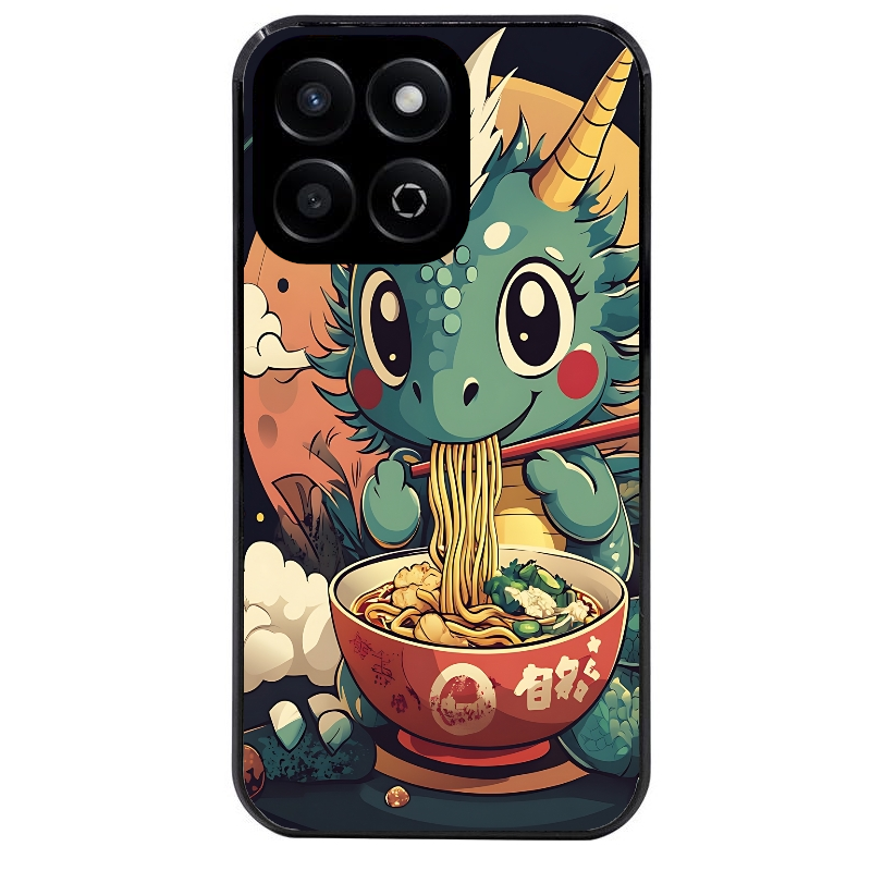 Coque noire taperso pour Honor 70 LITE 90 et LITE avec motif dragon ramen 1 protection antichoc personnalisée