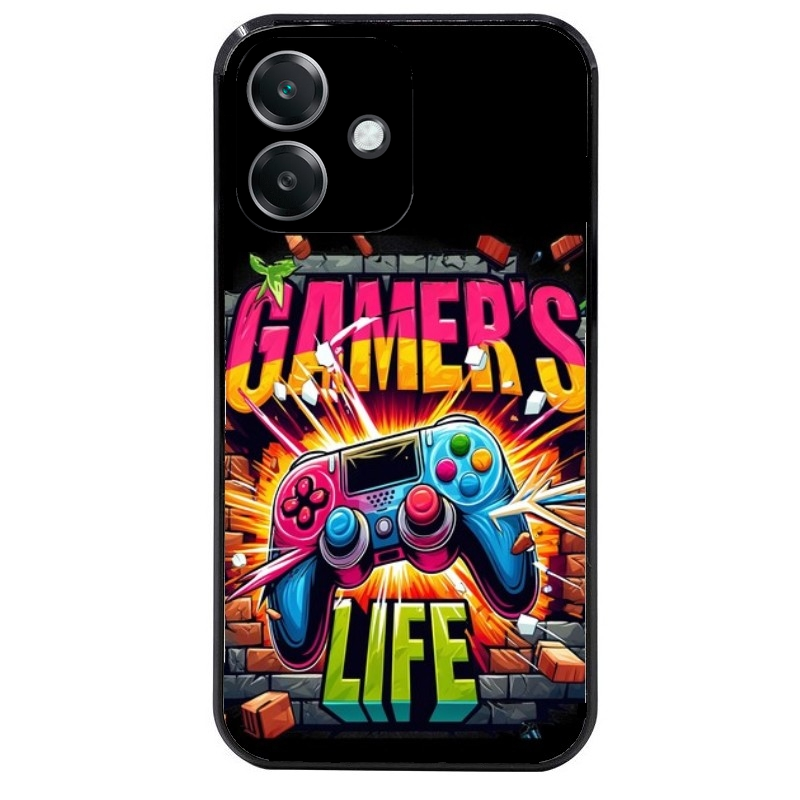 Coque noire taperso pour OPPO A40 avec motif gamer life protection antichoc personnalisée