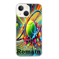 Coque taperso pour Iphone 14 et PRO PLUS PRO MAX avec motif tennis color personnalisee protection antichoc personnalisée
