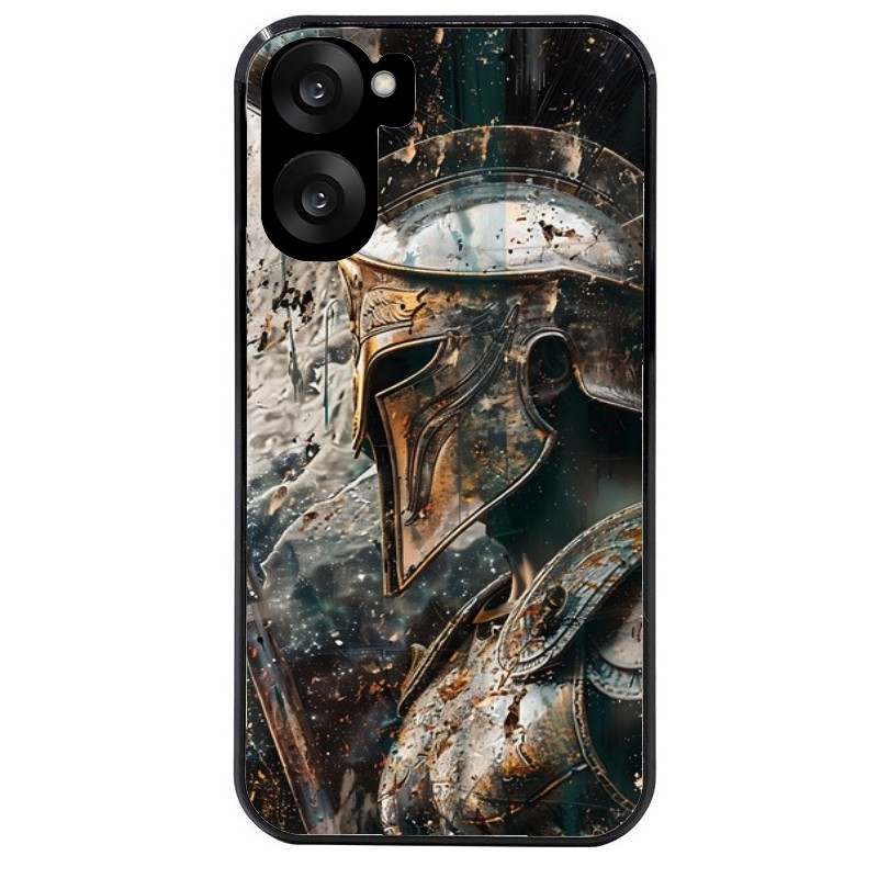 Coque noire taperso pour OnePlus Nord CE5 avec motif spartan guerrier protection antichoc personnalisée