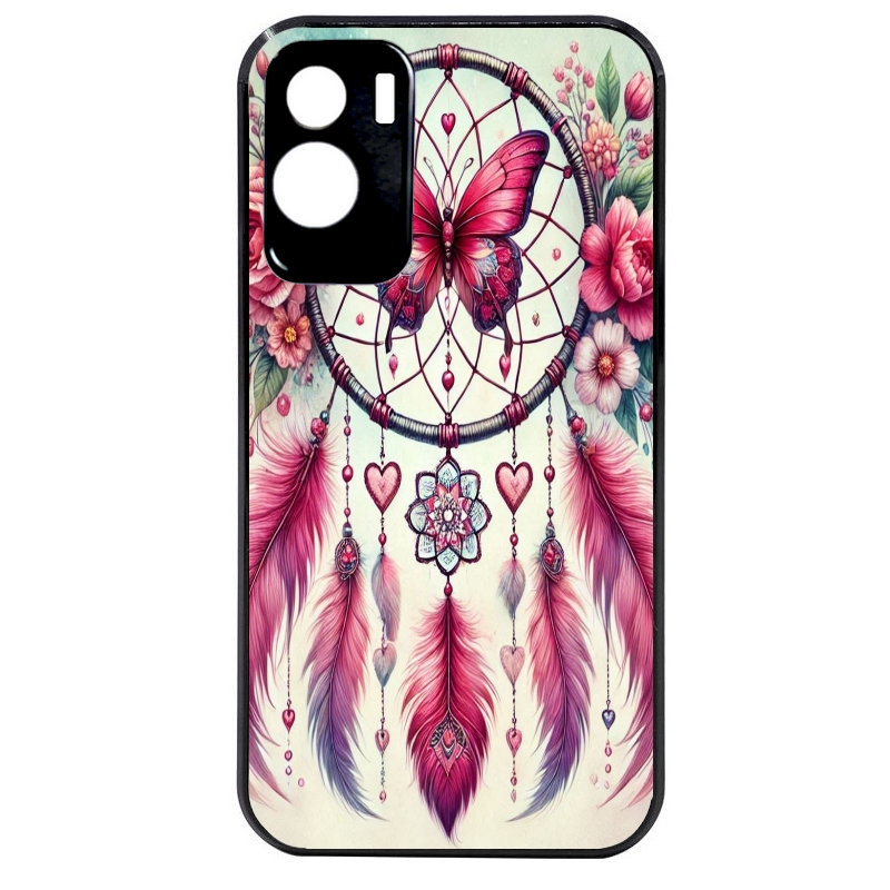 Coque noire taperso pour Honor 70 LITE 90 et LITE avec motif dreamcatcher et papillon protection antichoc personnalisée