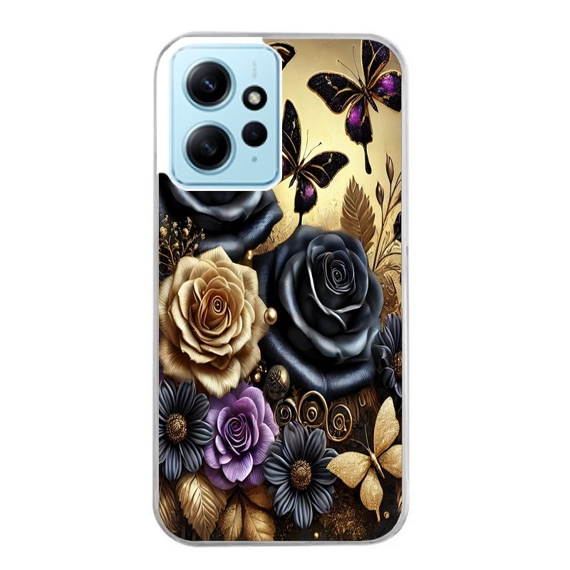Coque taperso pour Redmi Note 12 4G 5G PRO 4G avec motif papillon gothic protection antichoc personnalisée