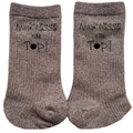 Chaussettes paillettes bronze motif maitresse au top