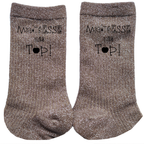 Chaussettes paillettes bronze motif maitresse au top