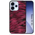 Coque noire taperso pour OPPO Reno 15 et F FS 5G avec motif zebre grenat protection antichoc personnalisée