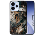Coque noire taperso pour OPPO Reno 15 et F FS 5G avec motif spartan guerrier protection antichoc personnalisée