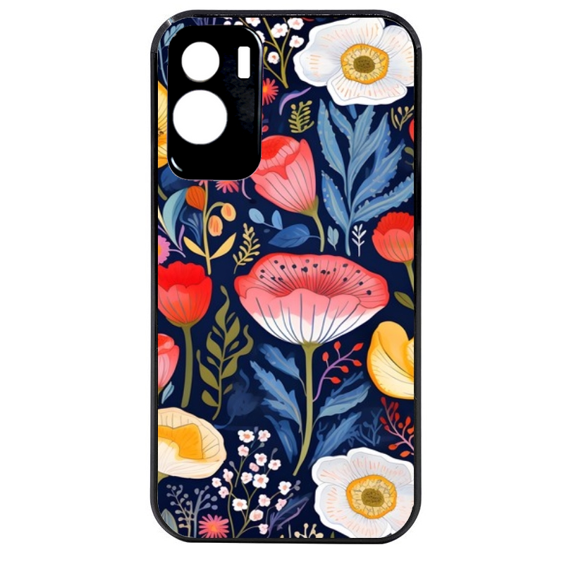 Coque noire taperso pour Honor 70 LITE 90 et LITE avec motif fleur coquelicot protection antichoc personnalisée