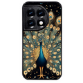 Coque noire taperso pour OnePlus 11 et 12 avec motif paon mandala protection antichoc personnalisée