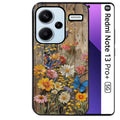 Coque noire taperso pour Redmi Note 13 PRO PLUS 5G avec motif bois et papillon 1 protection antichoc personnalisée