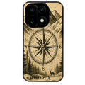 Coque noire taperso pour OnePlus 15 avec motif voyage et boussole protection antichoc personnalisée